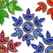 Diya Floor Rangoli Indian Traditional Handmade Reusable 6.5 Inches Acrylic Diya Rangoli Diwali Navratri Home Temple Decor Floor Table Decoration - Deepawali Wedding Housewarming Gift